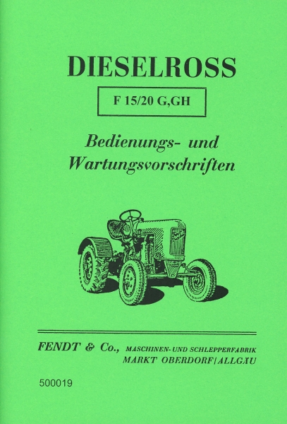Betriebsanleitung Dieselross F 15/20 G, GH ( 01.50 )